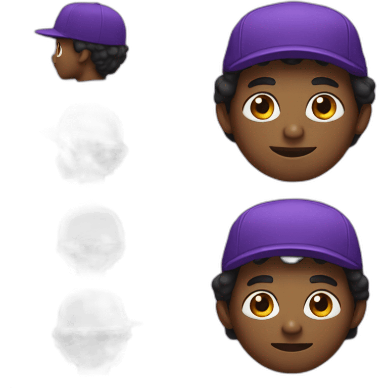 Black guy with purple hat emoji