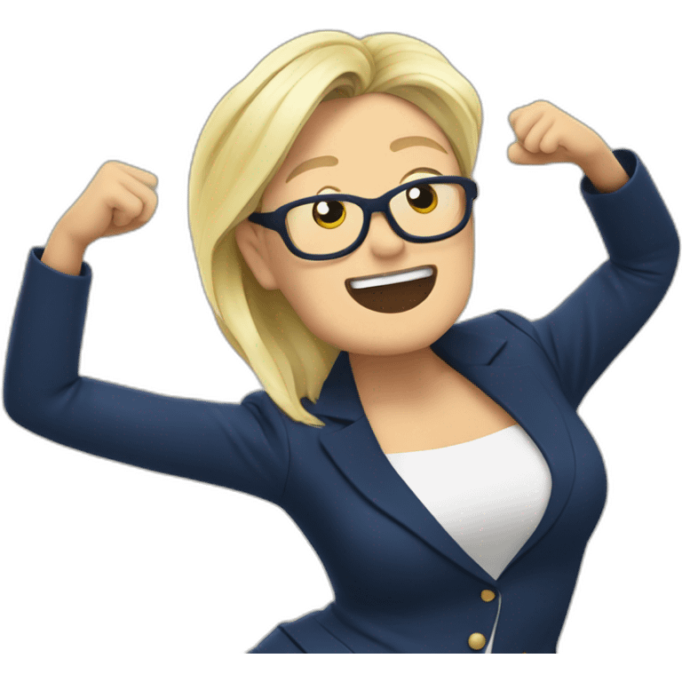 Marine le Pen qui dab emoji