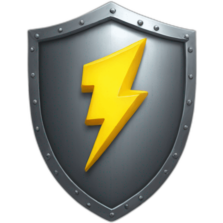 shield with yellow lightning emoji