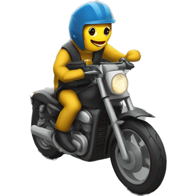 A train racing a motorcycle  emoji