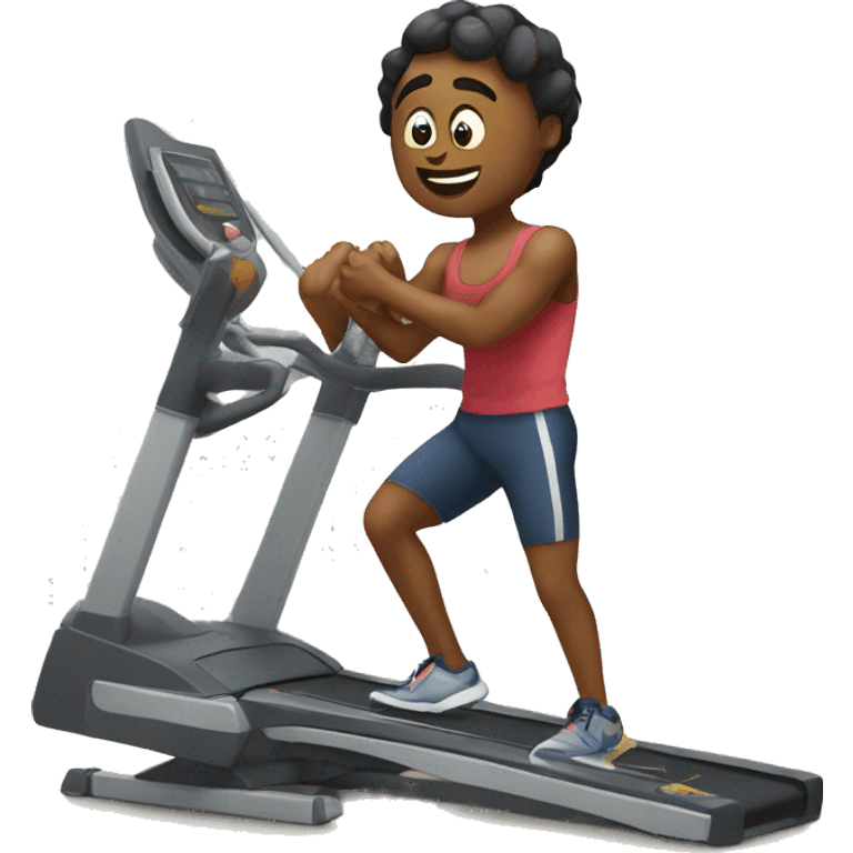 Exercising at the gym  emoji