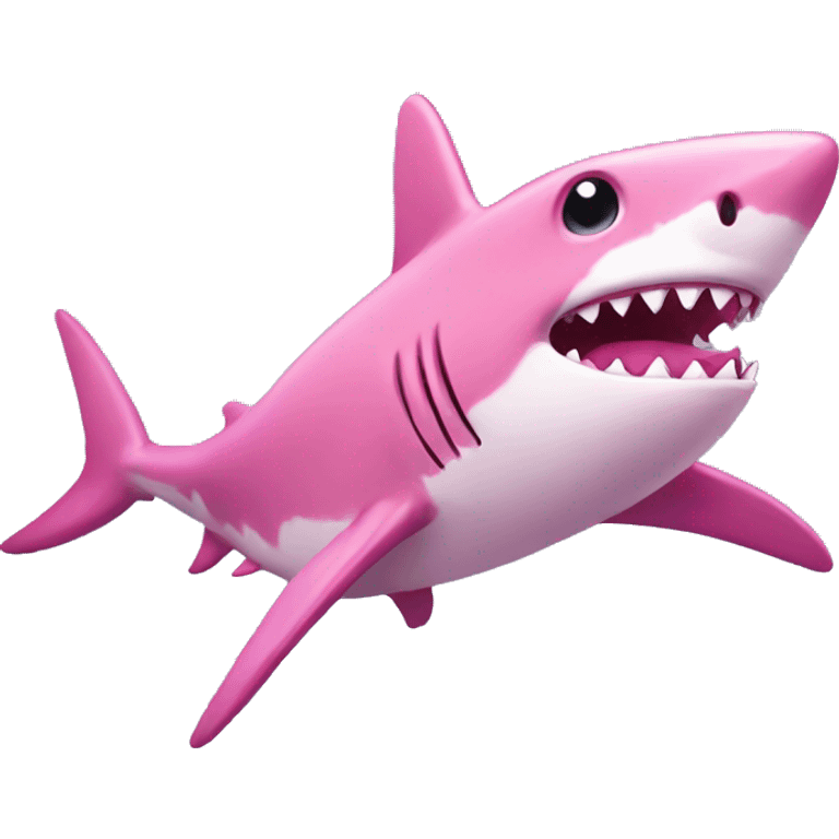 Pink shark emoji