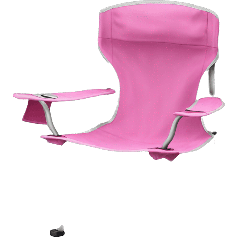 Realistic pink camping chair isolated.  emoji