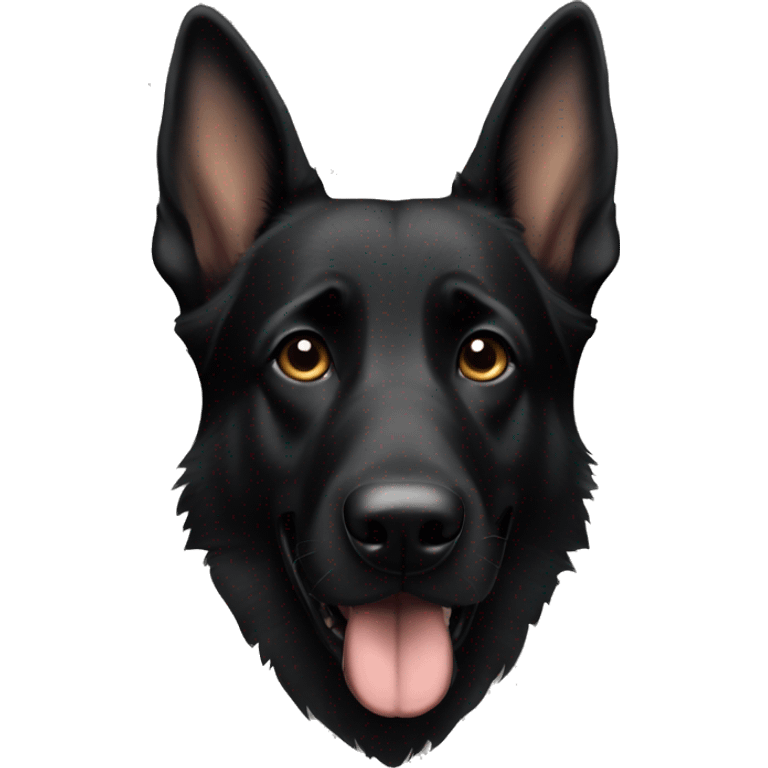 Mostly black German shepherd emoji