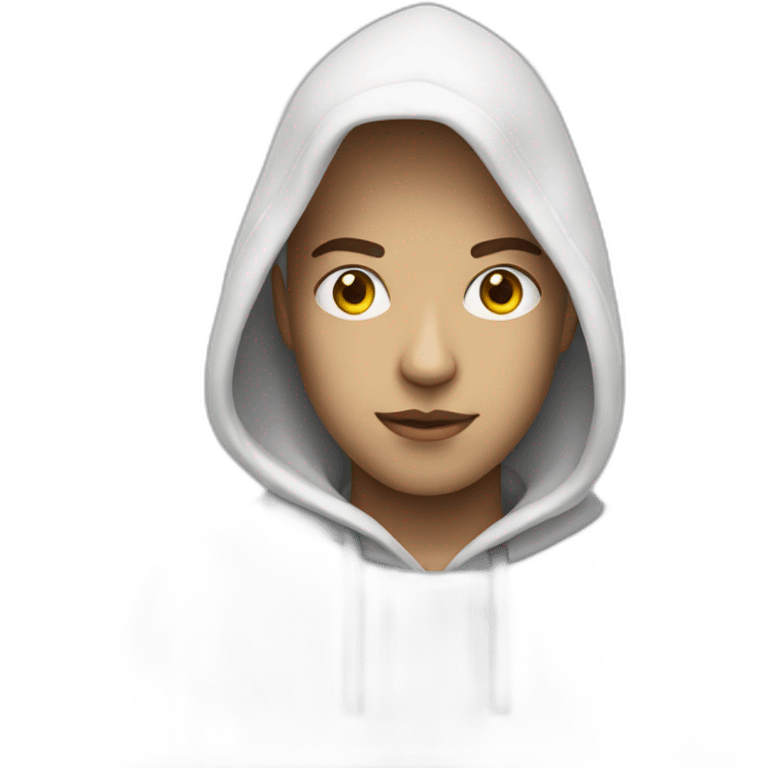 white hood with eyes emoji