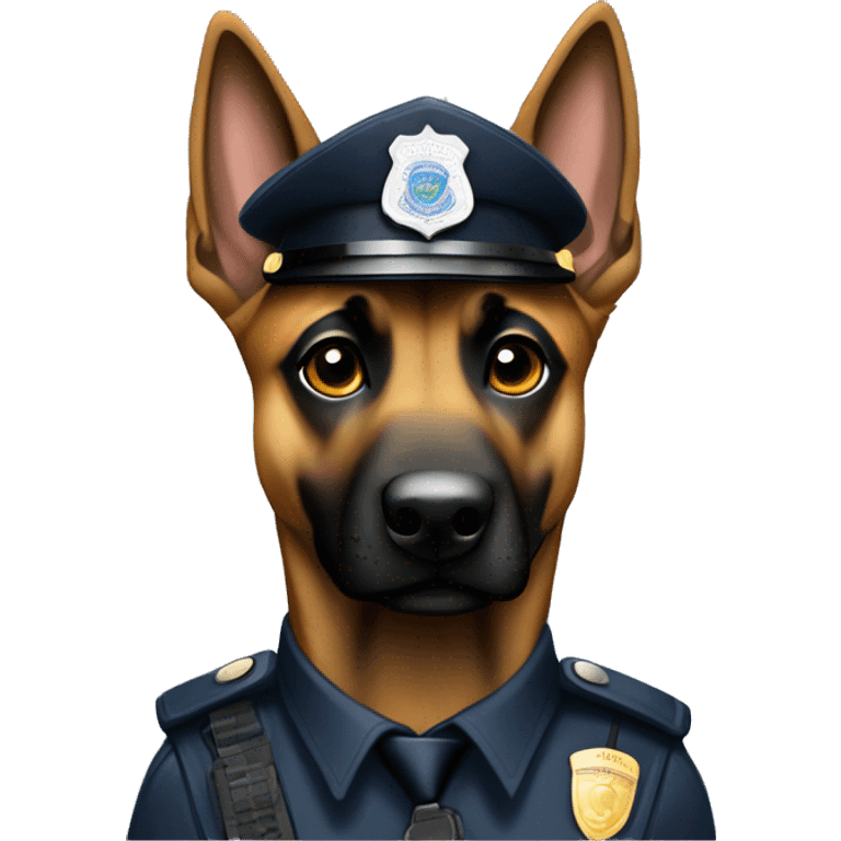 Malinois dog police emoji