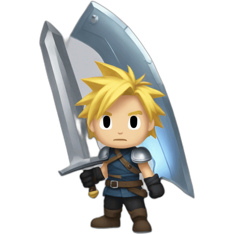 cloud strife with massive sword emoji