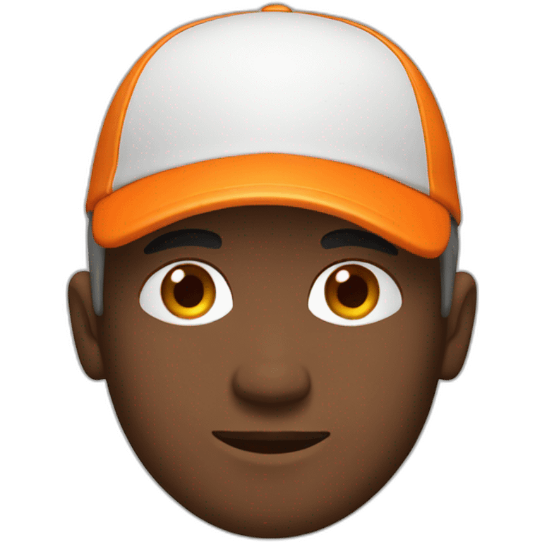 men with orange cap emoji