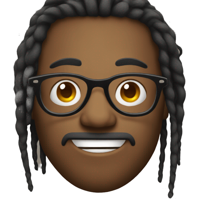 A gay dreadhead with glasses  emoji