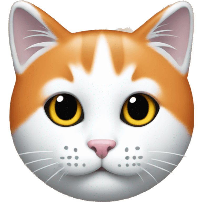 Cat three colours white orange emoji