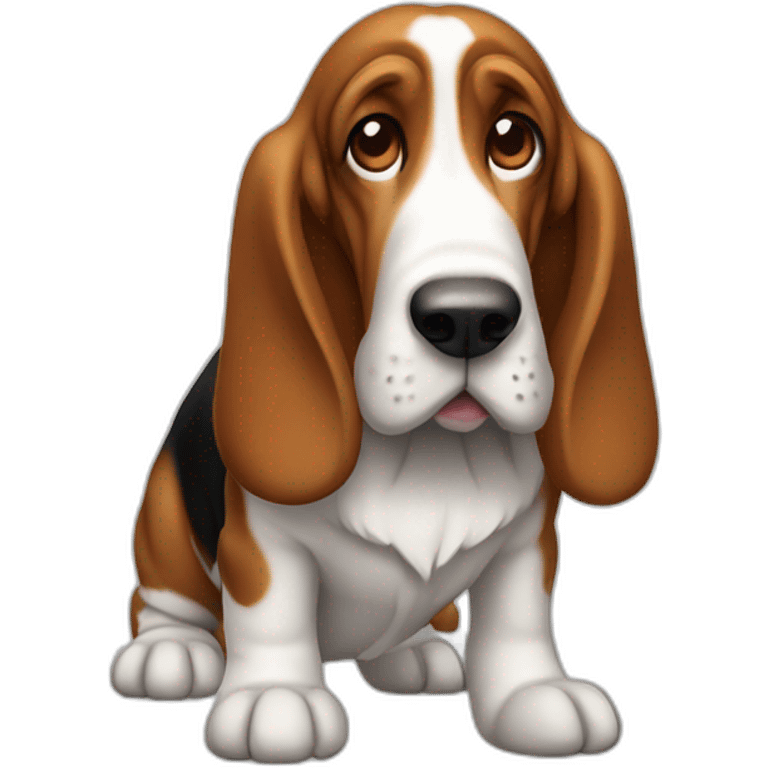 Dog basset hound full-body emoji