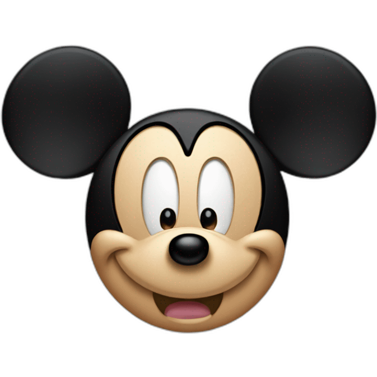 Mickey Mouse with an angry face emoji