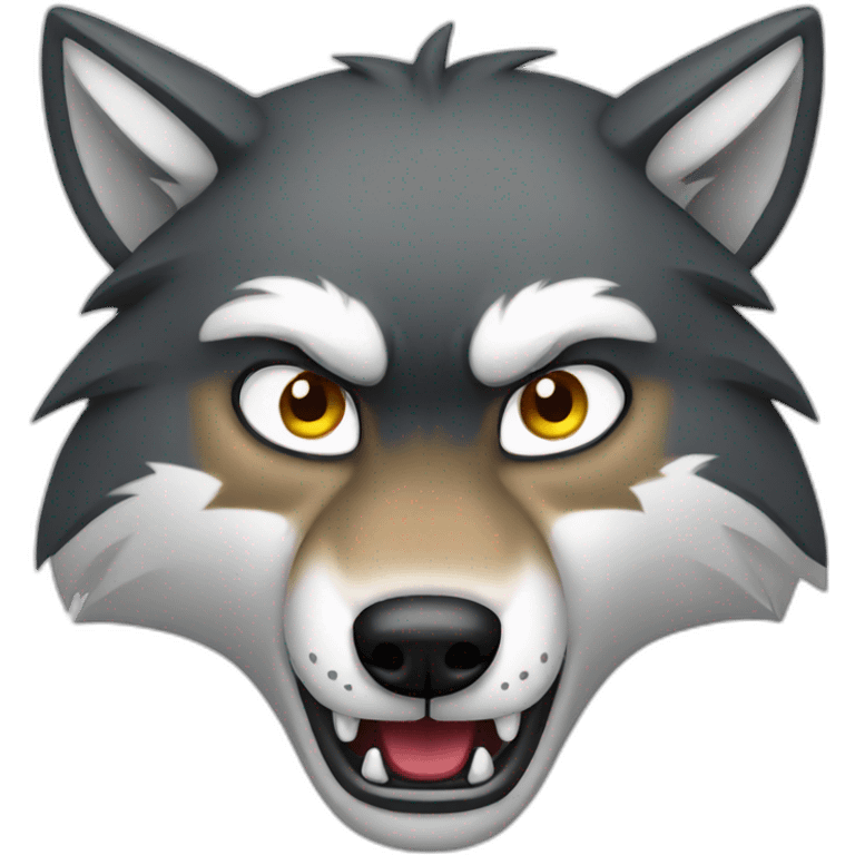 angry wolf emoji