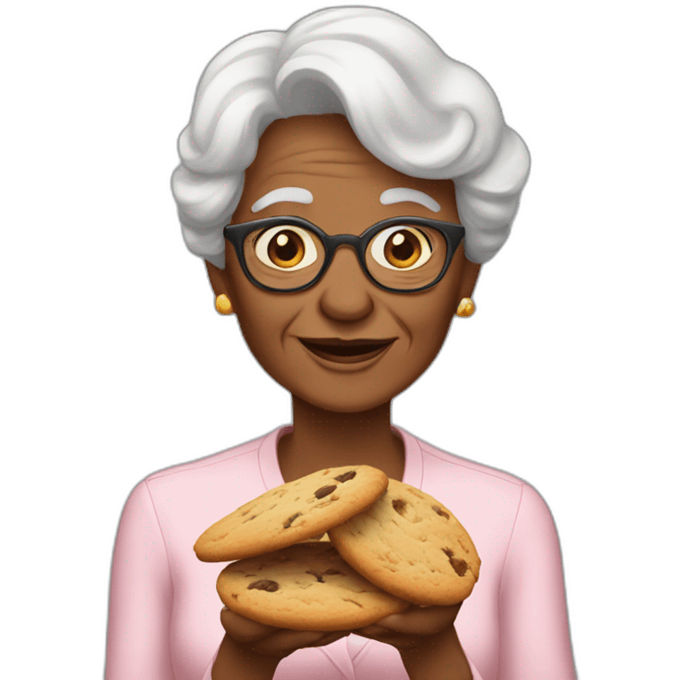 Grand-mother whit cookies  emoji