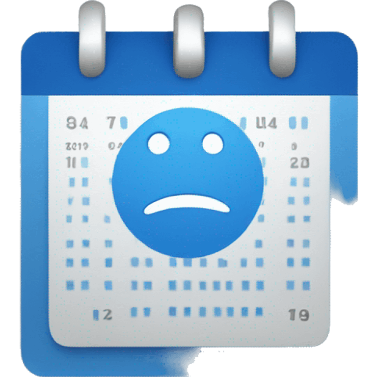 Calender in blue emoji