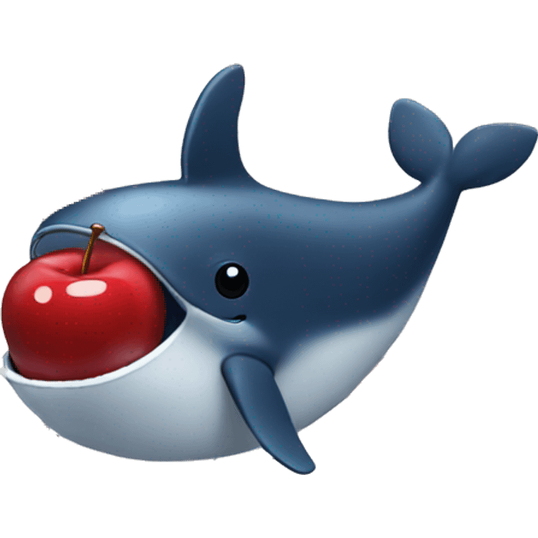 whale inside a cherry emoji