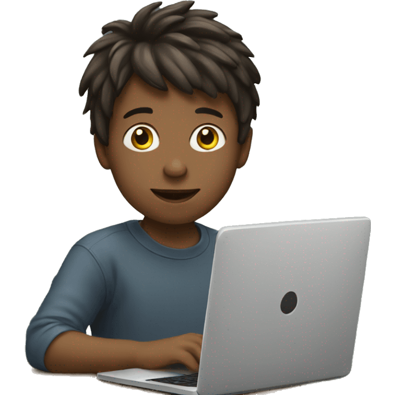 boy with laptop  emoji