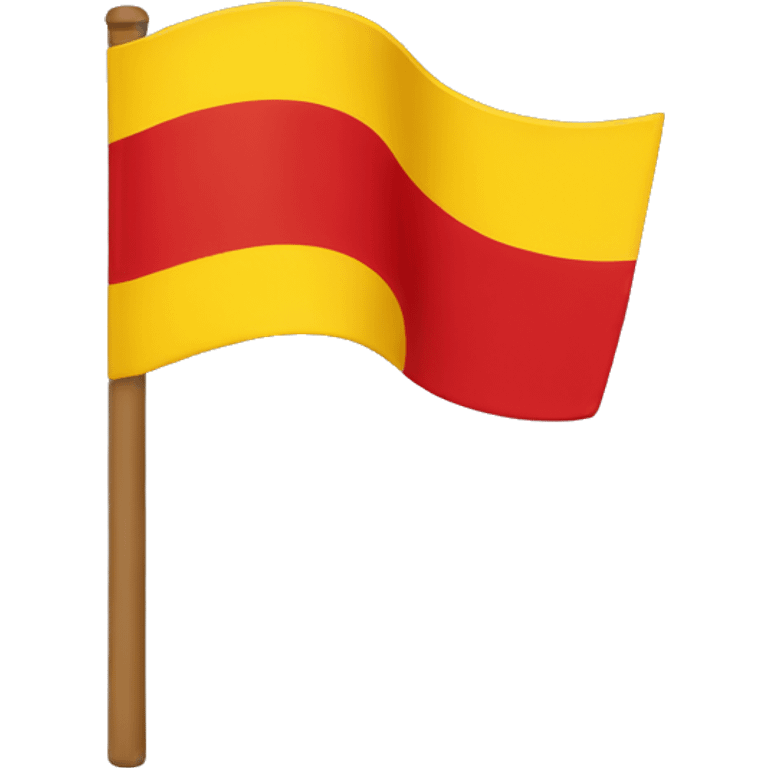 Make an flag with half top yellow and bottom half red emoji