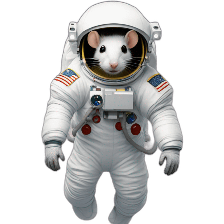 astronaut rat levitating emoji