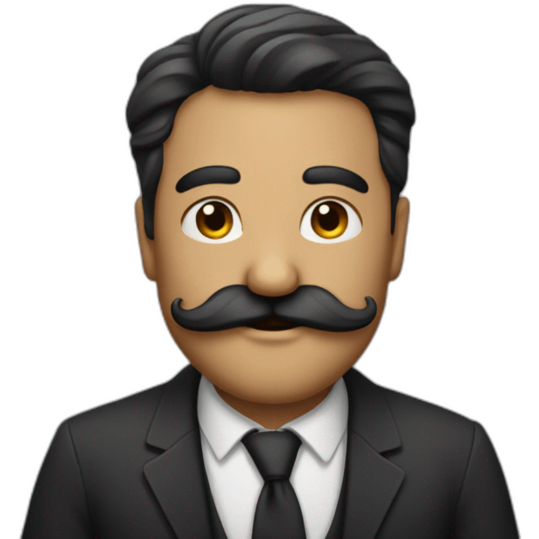 Homme moustache carrée emoji