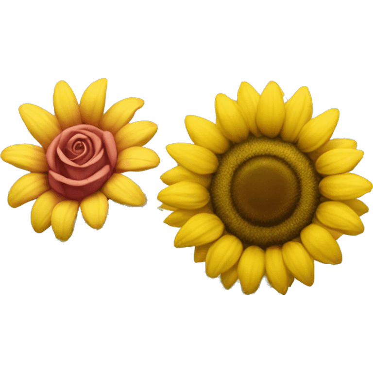 Rose and sunflower  emoji