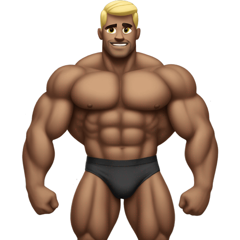 bodybuilder possing emoji