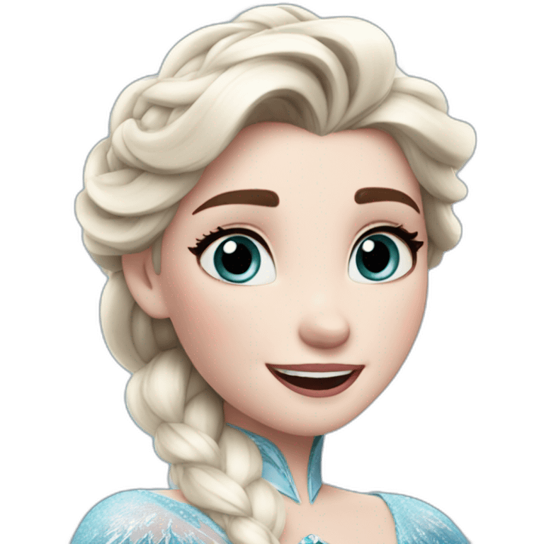 Elsa singing from frozen 2 emoji