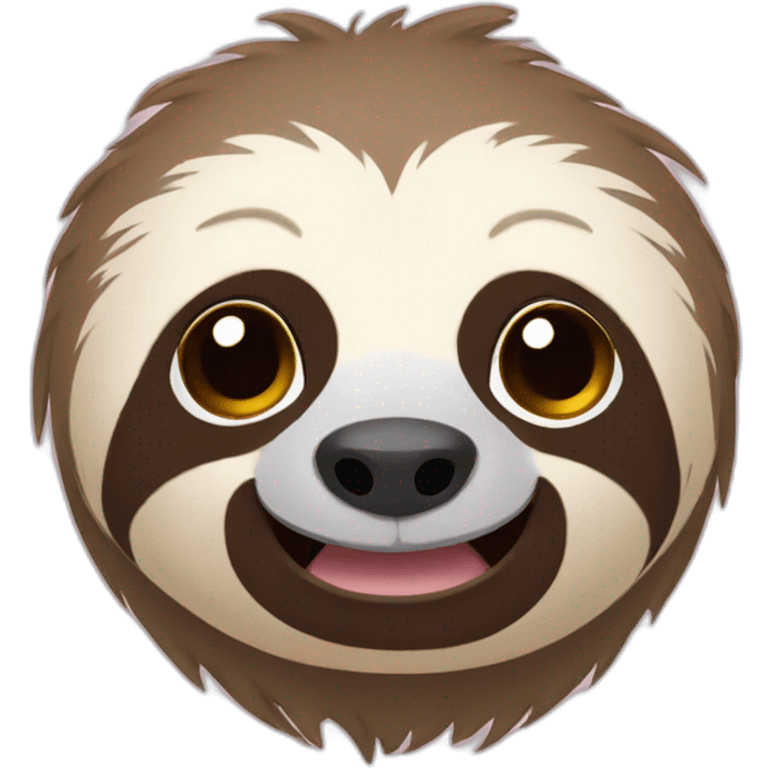 Sloth working cute emoji