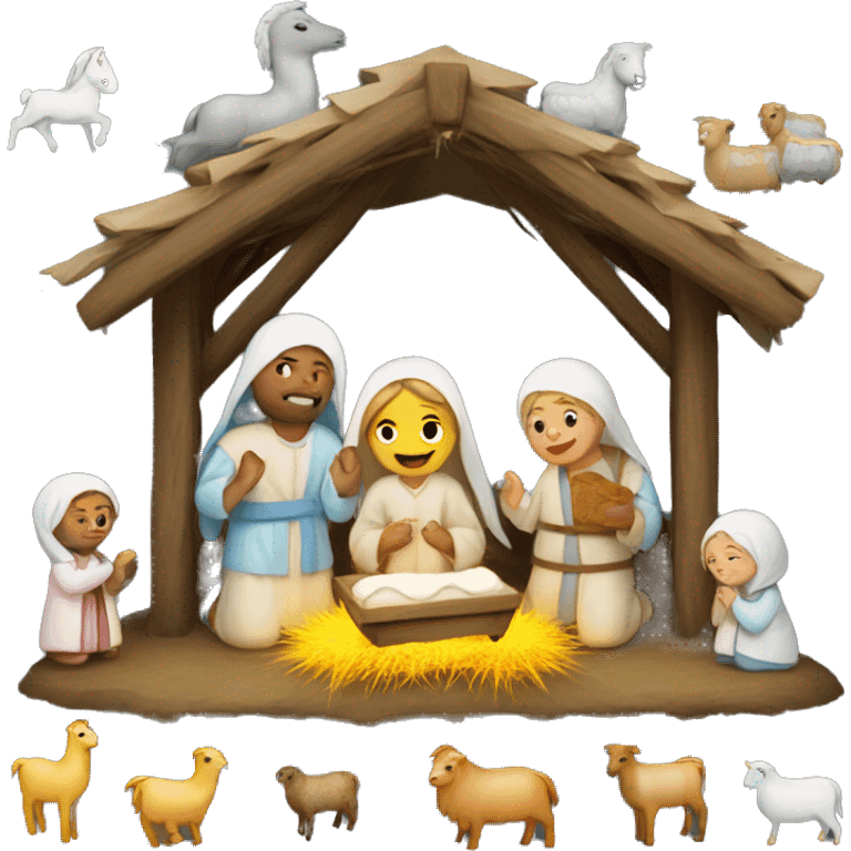 nativity scene Ukraine emoji