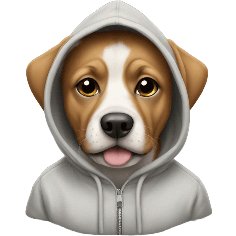 Dog wearing hoodie  emoji