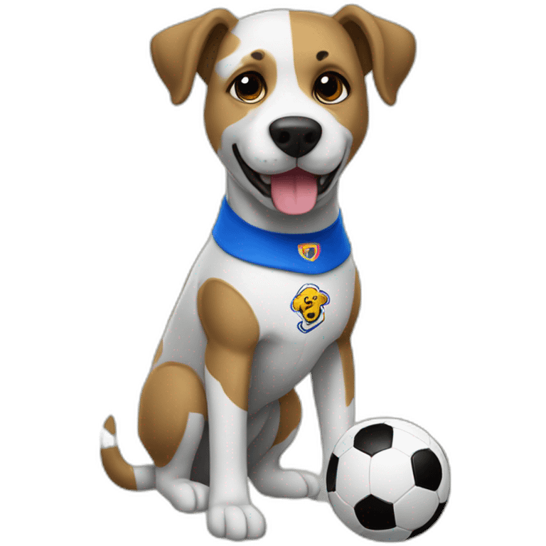 Mascota cybor perrito jugadora de football FcMobile emoji