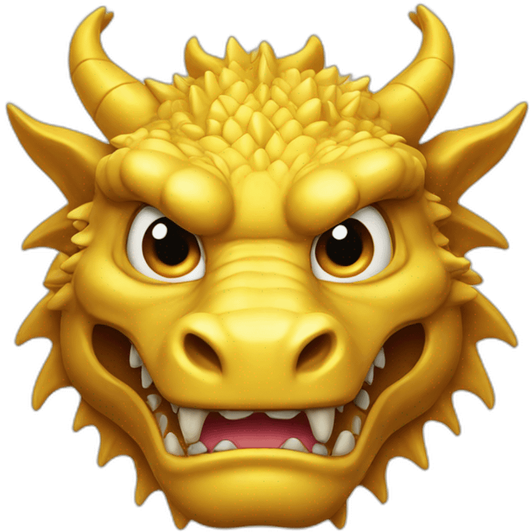 Full golden dragon face emoji