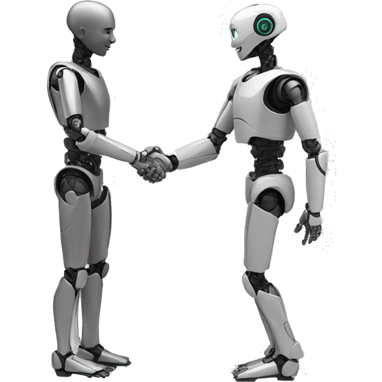 human and robot handshake emoji