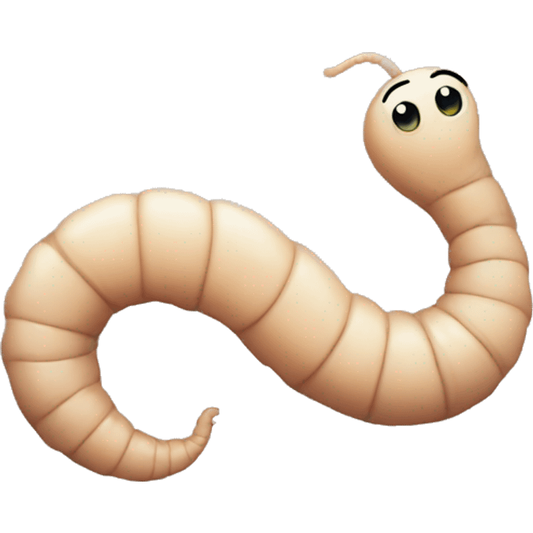 flesh colored worm emoji