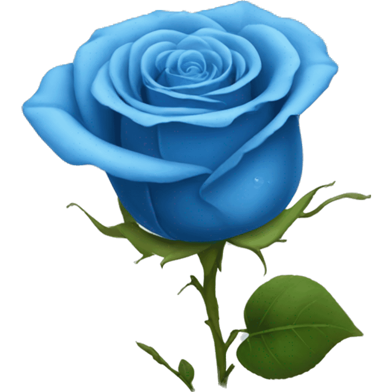 Magical blue rose flower emoji