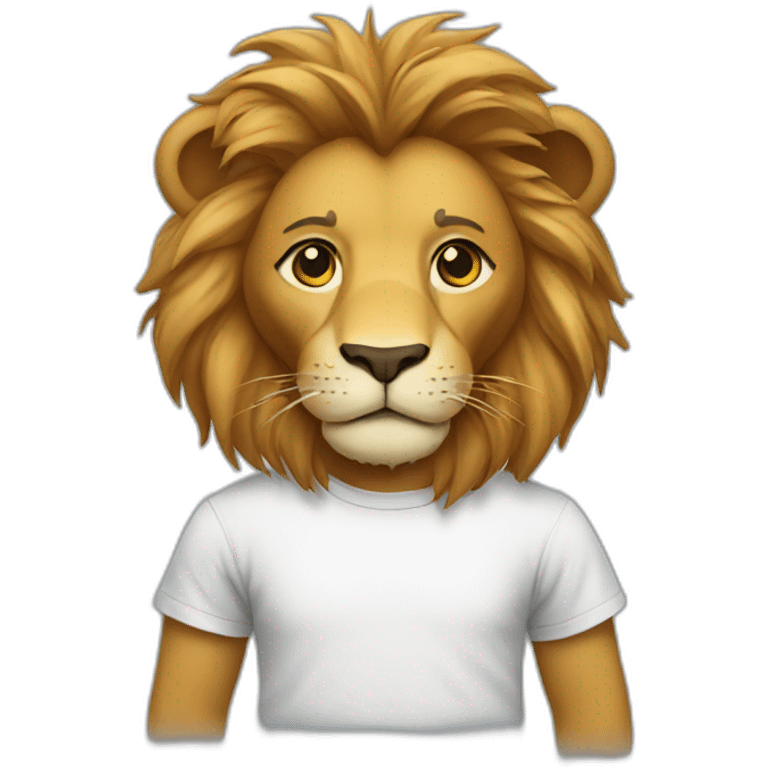 lion in a t-shirt emoji