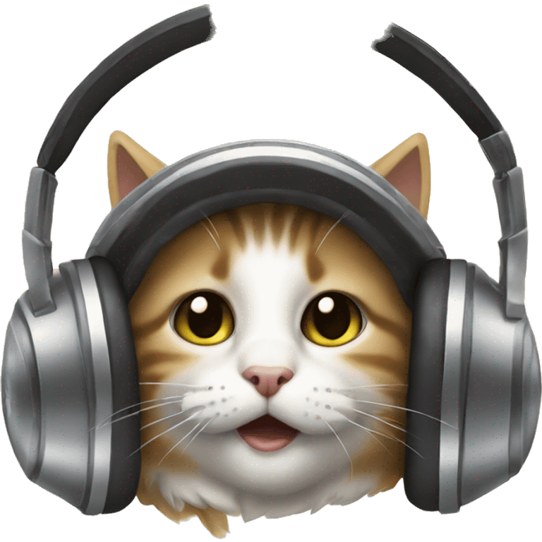 Casque et chat emoji