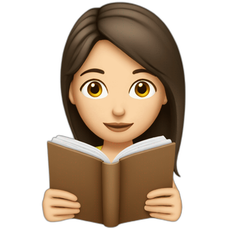 basic-brunette-girl-reading emoji