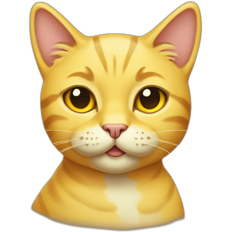 yellow smirking cat with one raised eyebrow emoji