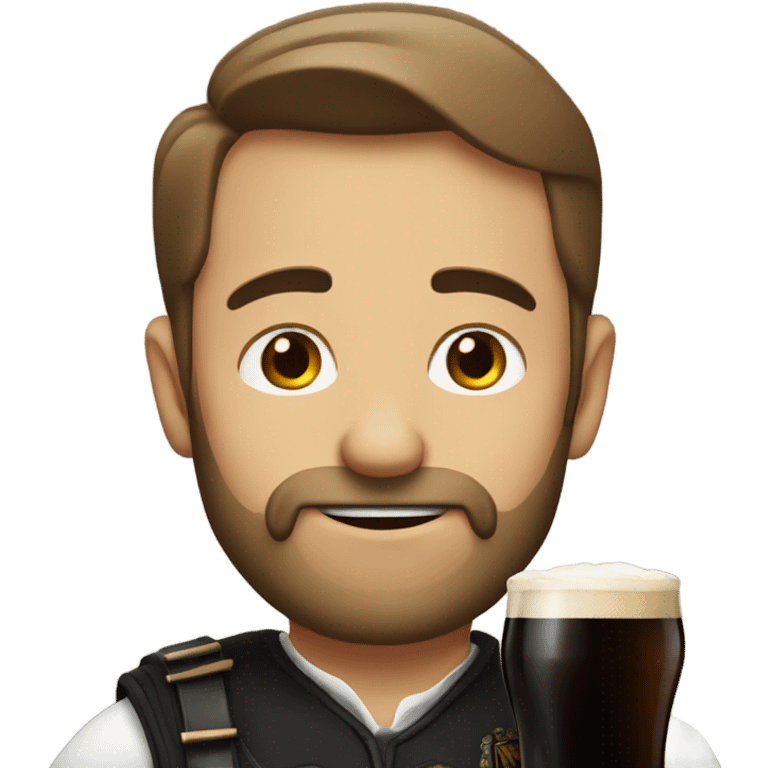 Man drinking a pint of Guinness  emoji