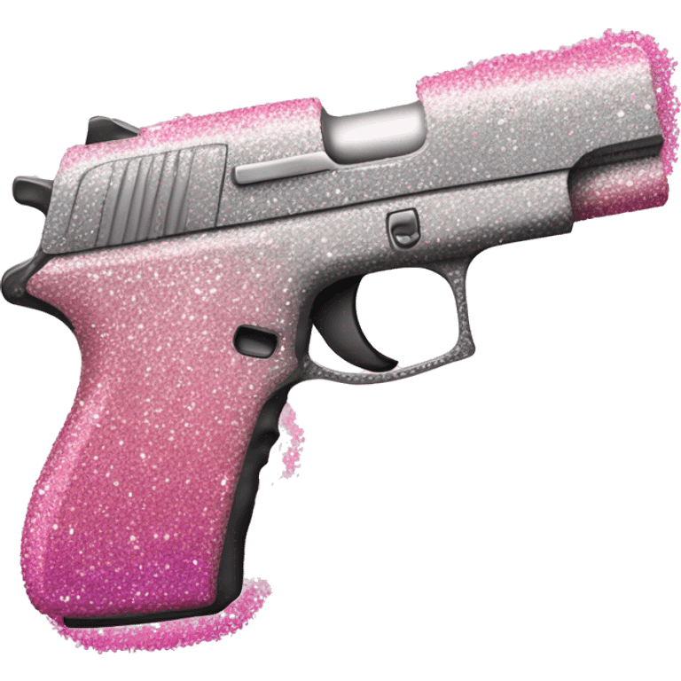 Pink ombre handgun with glitter  emoji