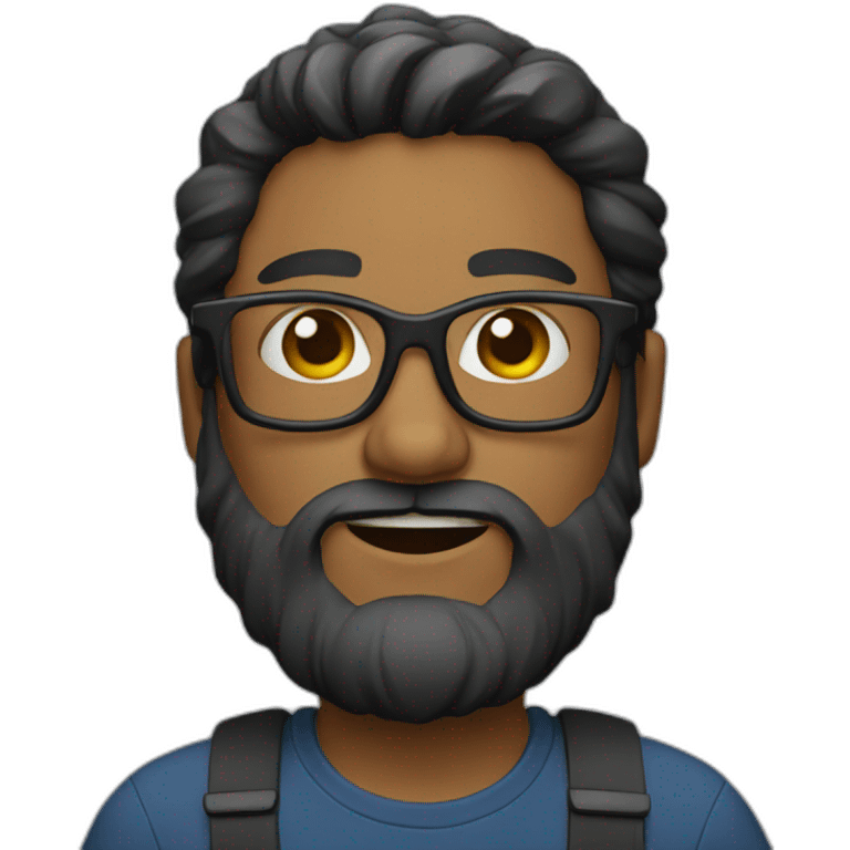 guy in glasses with a beard emoji