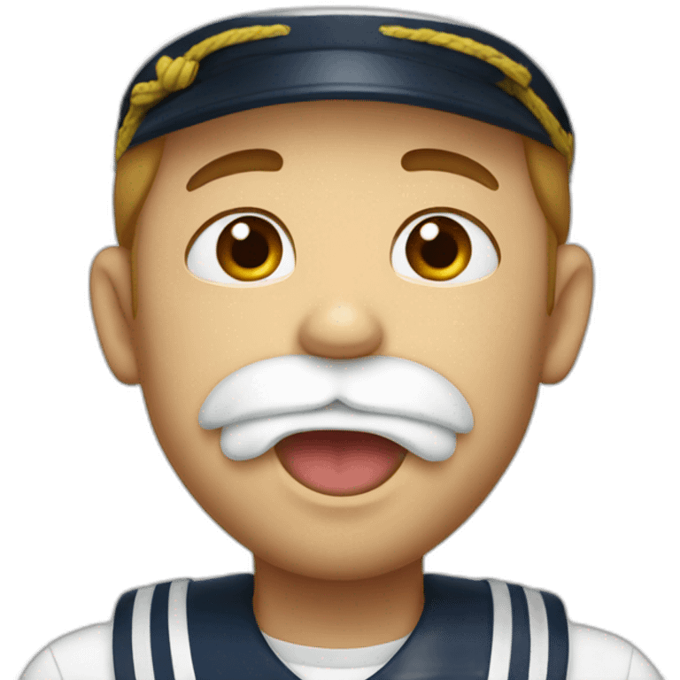 Sailor with saliva drooling emoji