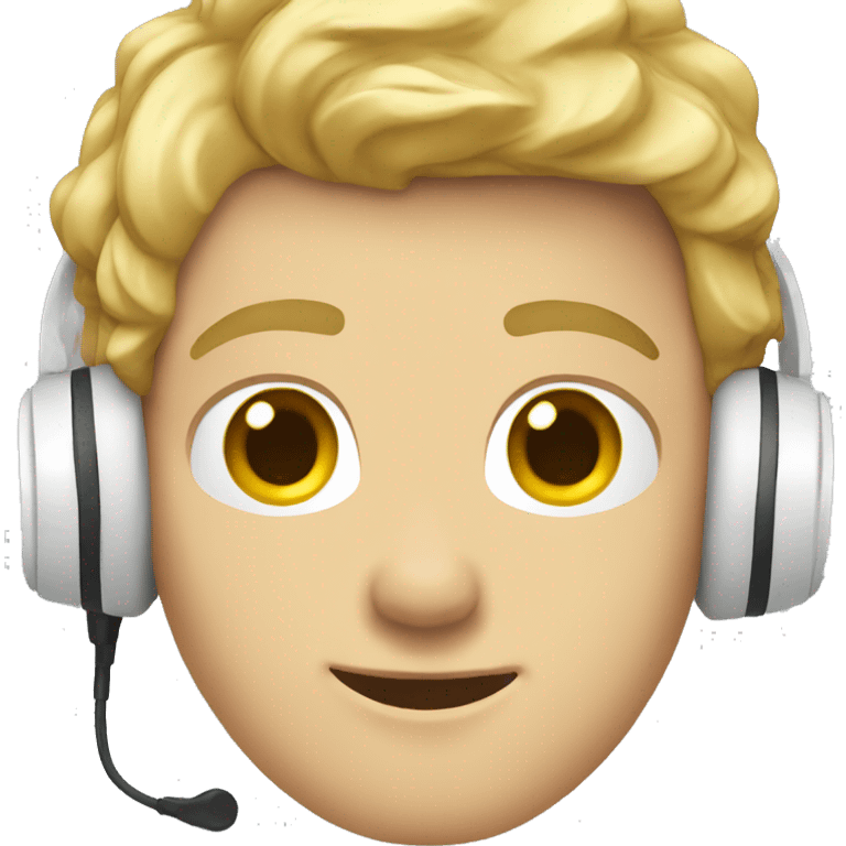 white boy with gamerheadset emoji