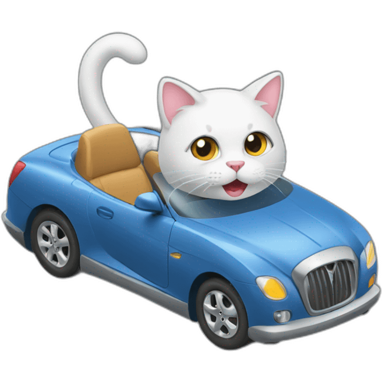 cat drive car emoji