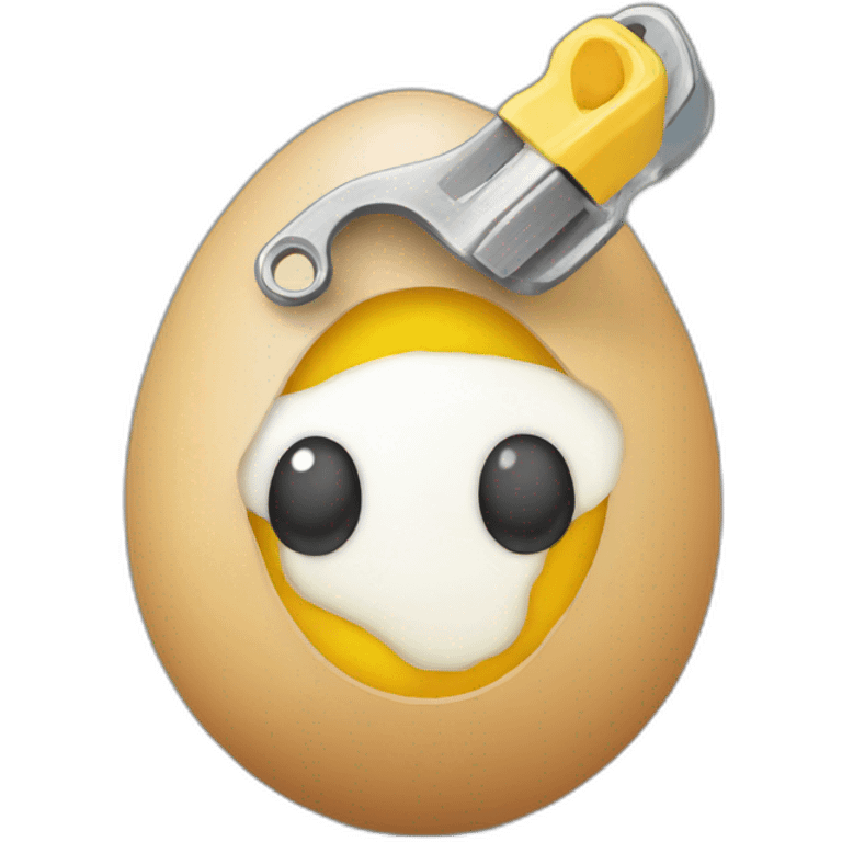 Very Happy Maintenance egg with eyes and spanner emoji