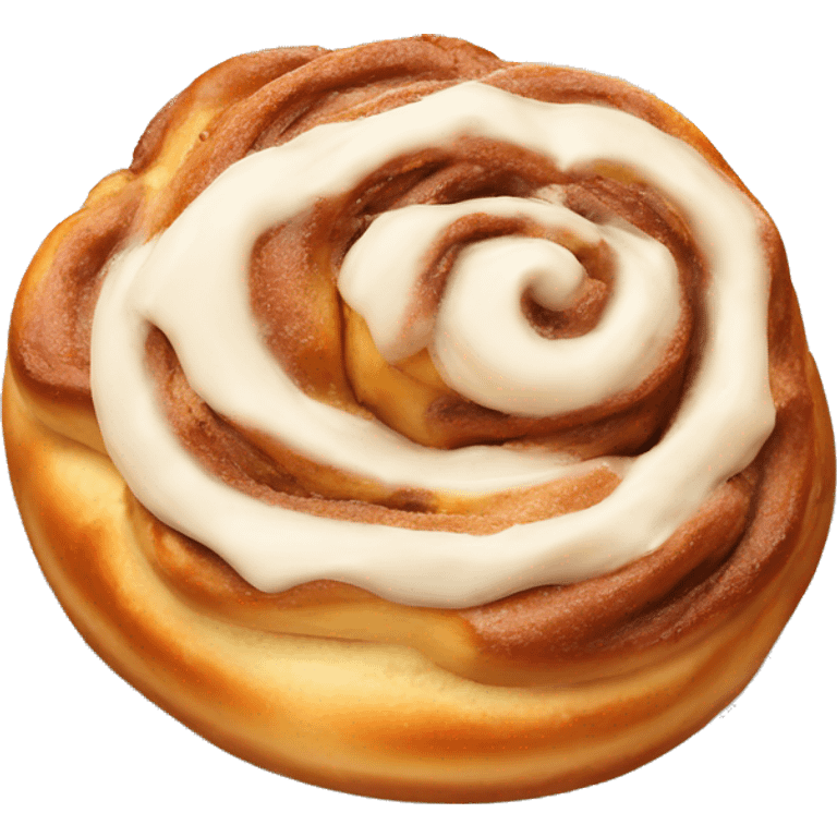 cinnamon bun with cream emoji