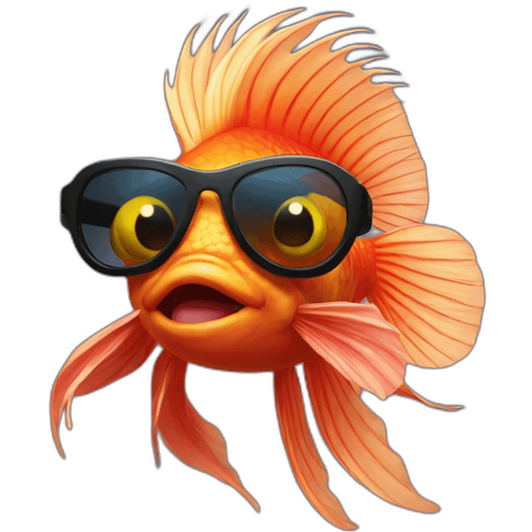 beta fish in sunglasses emoji