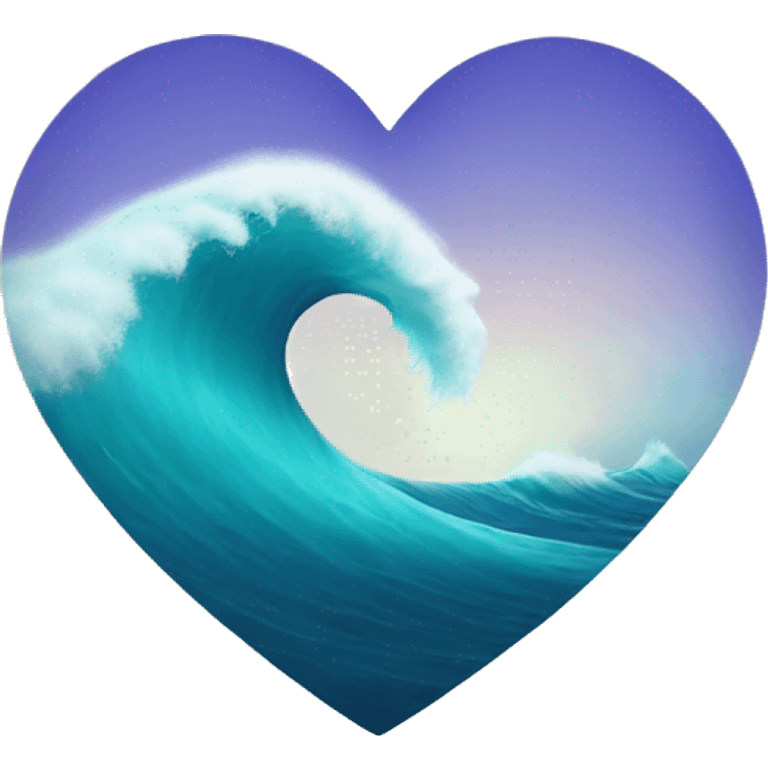 a wave heart emoji