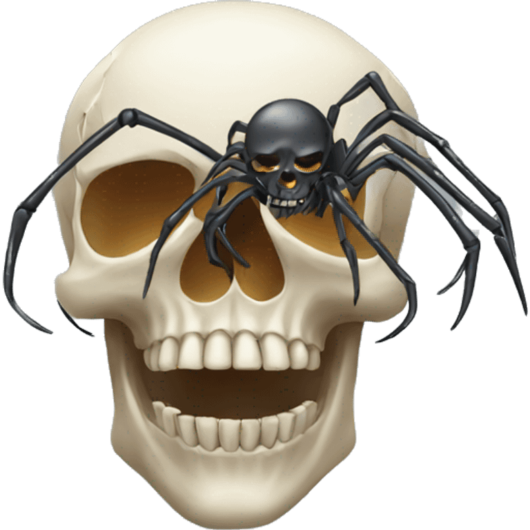 Skull with spider  emoji